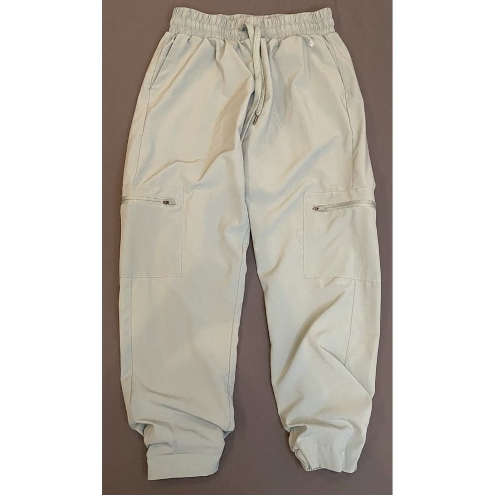 Cali Sport Pants Jogger Womens Medium‎ Sage Green Activewear Lined Zip Pockets